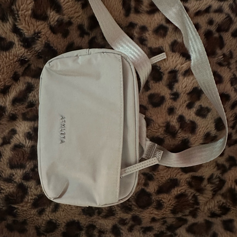 Athleta Cream Minimalist Crossbody Bag
